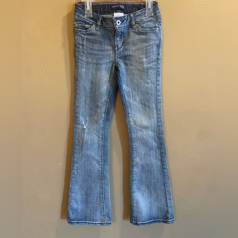 Youth Levi’s 517 flare fit size 8 medium acid wash